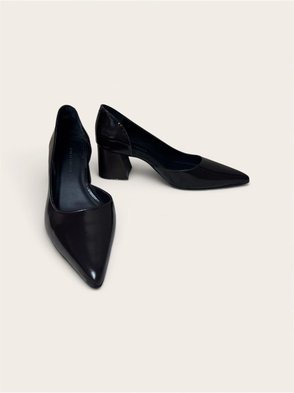 TIGER OF SWEDEN - dark brown open side block heels. Pointy toe. Size 37